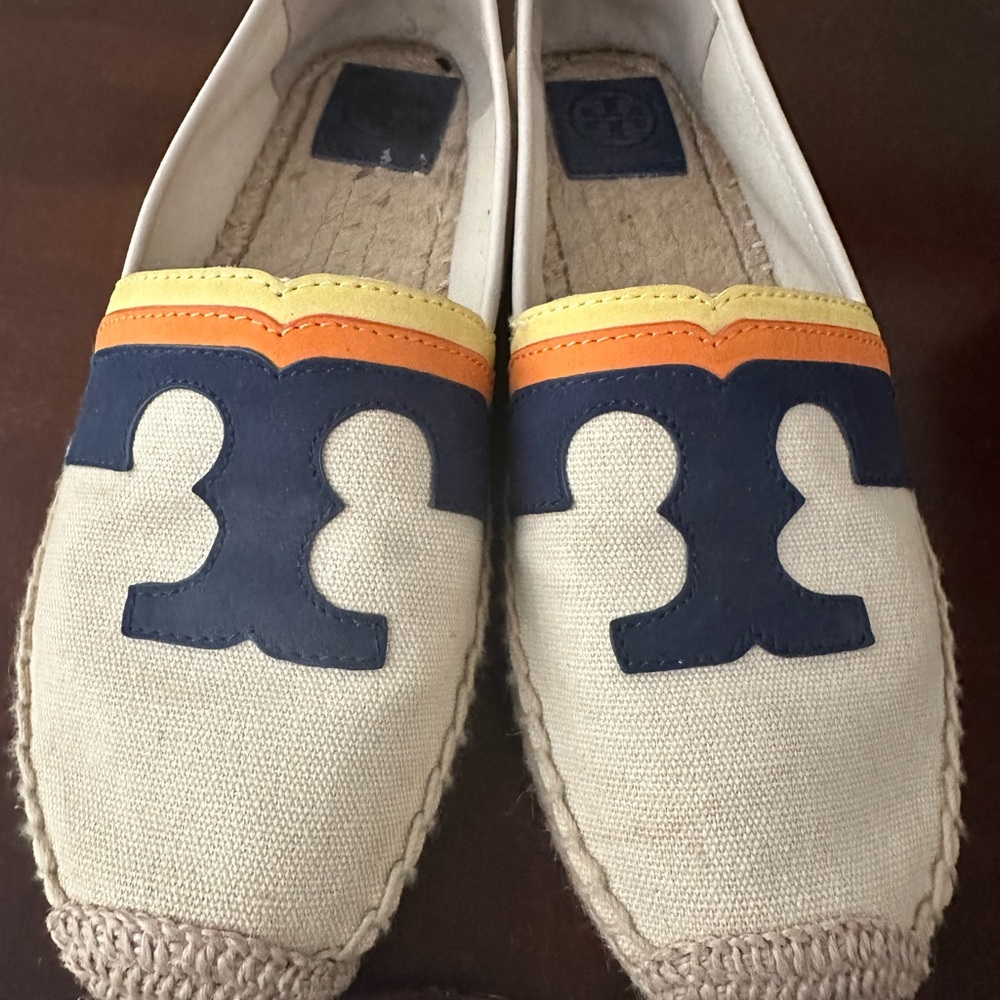 TORY BURCH crème espadrilles